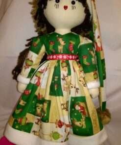 Holly Christmas Rag Doll by Love Ellybelly