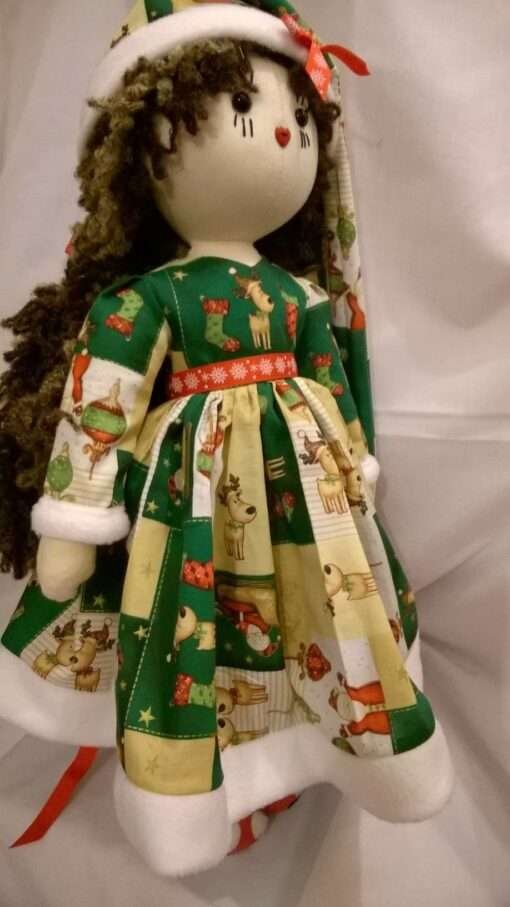 Holly Christmas Rag Doll by Love Ellybelly